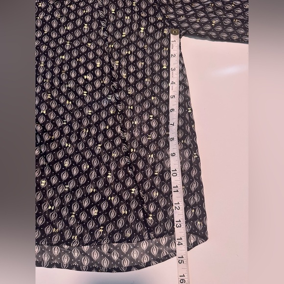 collective concept gold and black shell blouse Size Small - Picture 4 of 6